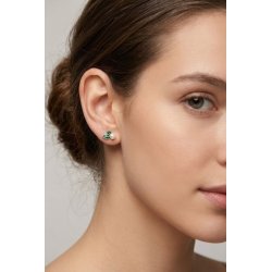 Kolczyki srebrne kwiatki wkrętki sztyfty perły delikatne ozdoby