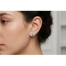 Srebrne kolczyki 925 wkrętki sztyfty biedronki kwiatki na wiosnę