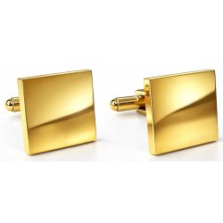 Spinki do mankietów koszuli stal szlachetna 316L pozłacane