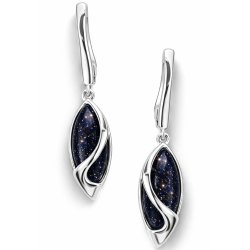 Długie kolczyki srebrne noc kairu wiszące kolczyki srebro 925 angielskie