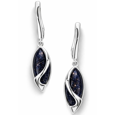 Długie kolczyki srebrne noc kairu wiszące kolczyki srebro 925 angielskie