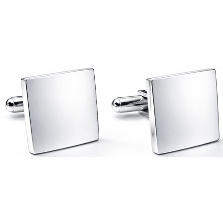 Srebrne spinki do mankietów koszuli stal szlachetna 316L
