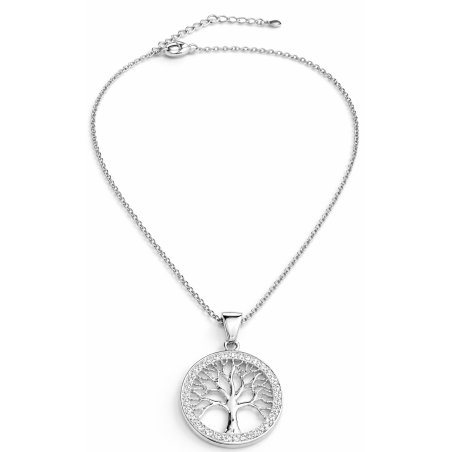 Srebrny naszyjnik drzewko szczęścia stal chirurgiczna szlachetna 316L