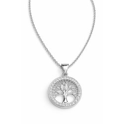 Srebrny naszyjnik drzewko szczęścia stal chirurgiczna szlachetna 316L