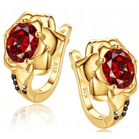 Srebrne kolczyki 925 róże dla kobiety srebro pozłacane 925 świetna okazja