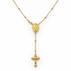 Naszyjnik srebrny pozłacany łańcuszek damski z krzyżykiem i medalikiem srebro 925