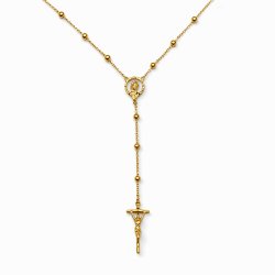 Naszyjnik srebrny damski łańcuszek z krzyżykiem i medalikiem srebro pozłacane 925