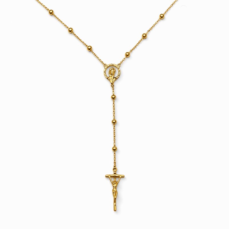 Naszyjnik srebrny damski łańcuszek z krzyżykiem i medalikiem srebro pozłacane 925