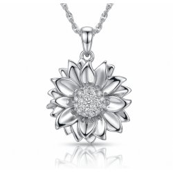Srebrny Naszyjnik Kwiat słonecznik srebro 925