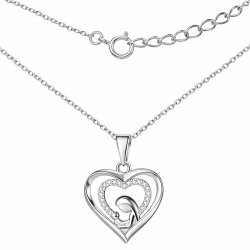 Naszyjnik srebrny łańcuszek medalik na komunię