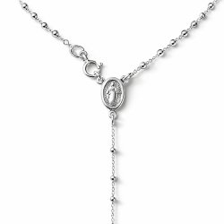 Naszyjnik srebrny damski różaniec łańcuszek z zawieszką krzyżyk srebro 925