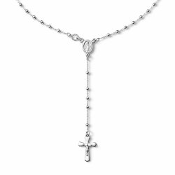 Naszyjnik srebrny damski różaniec łańcuszek z zawieszką krzyżyk srebro 925