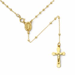 Naszyjnik srebrny damski różaniec łańcuszek z zawieszką krzyżyk srebro pozłacane 925
