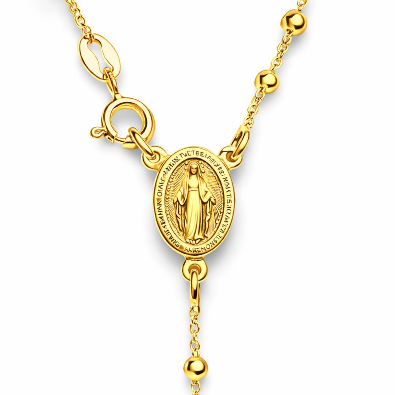 Naszyjnik srebrny damski różaniec łańcuszek z zawieszką krzyżyk srebro pozłacane 925