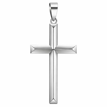 Srebrny męski duży krzyż krzyżyk wisiorek zawieszka srebro próba 925