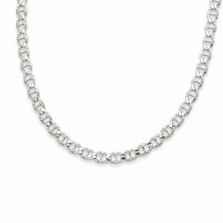 Łańcuszek naszyjnik damski pancerka gucci 45 cm srebro próba 925