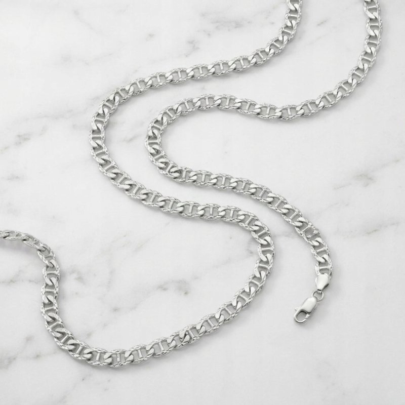 Łańcuszek naszyjnik damski pancerka gucci 45 cm srebro próba 925