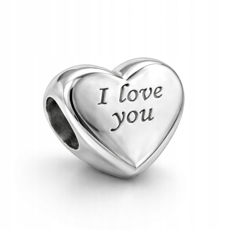 Charms srebrny zawieszka serce miłość beads srebro próba 925