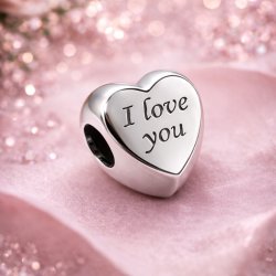 Charms srebrny zawieszka serce miłość beads srebro próba 925