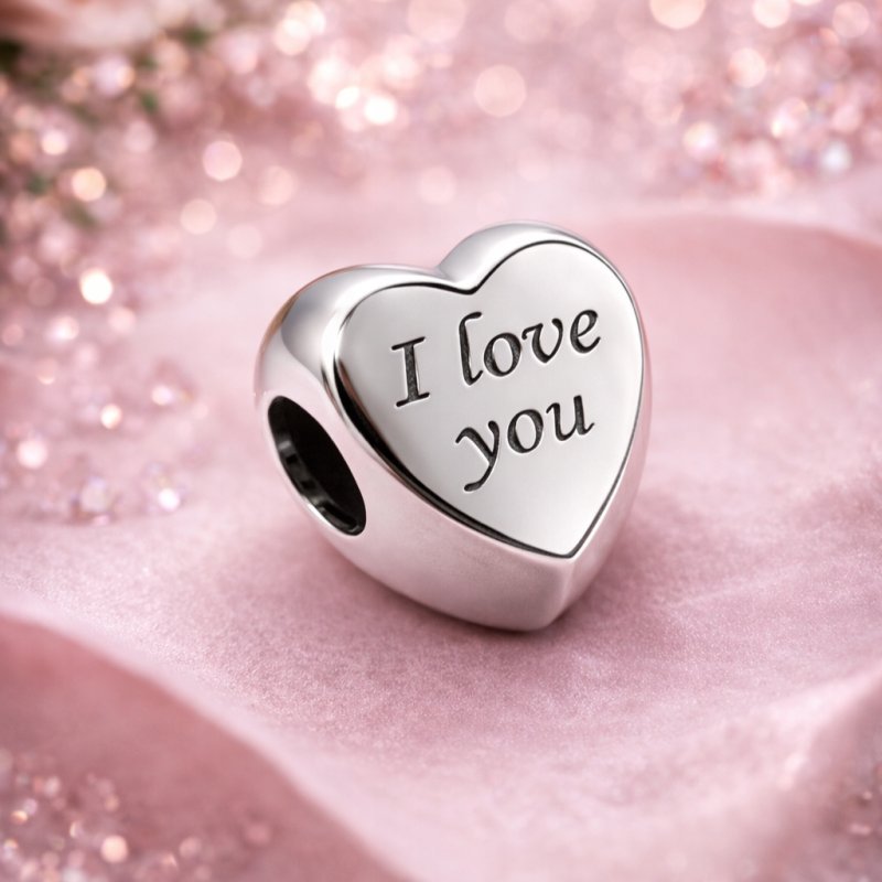 Charms srebrny zawieszka serce miłość beads srebro próba 925