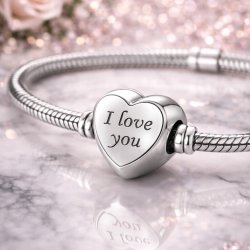 Charms srebrny zawieszka serce miłość beads srebro próba 925