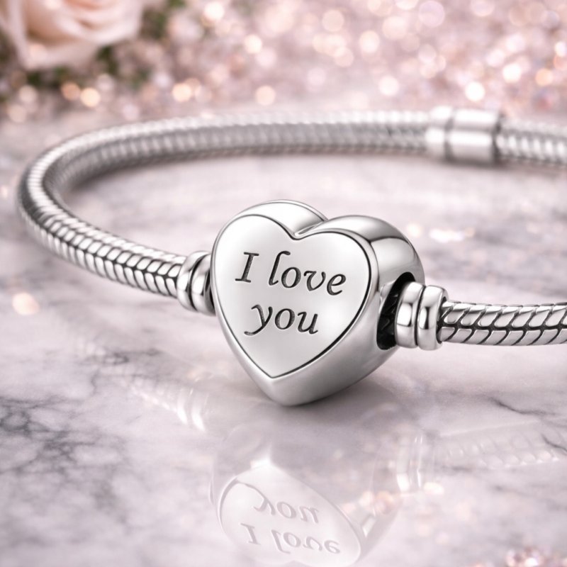 Charms srebrny zawieszka serce miłość beads srebro próba 925