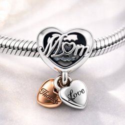 Charms zawieszka serce miłość mama beads srebro próba 925