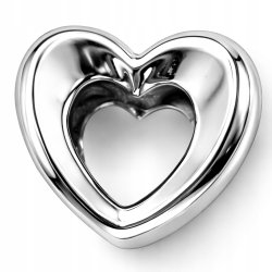 Charms srebrny zawieszka serduszko serce koralik beads srebro próba 925