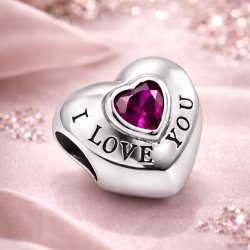 Charms srebrny zawieszka serce miłość I love you beads srebro próba 925