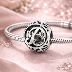 Charms srebrny zawieszka literka B litera B charms beads srebro próba 925