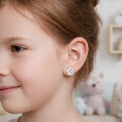 Srebrne kolczyki jednorożce dla dziewczynki srebro próba 925