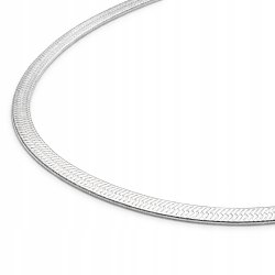 Elegancka bransoletka srebrna damska płaska taśma ze wzorem srebro 925