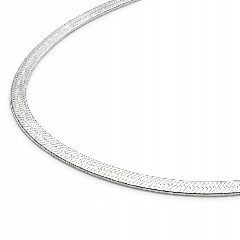 Elegancka bransoletka srebrna damska płaska taśma ze wzorem srebro 925