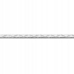 Elegancka bransoletka srebrna damska płaska taśma ze wzorem srebro 925