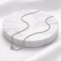 Łańcuszek srebrny męski splot pancerka 50 cm srebro próba 925