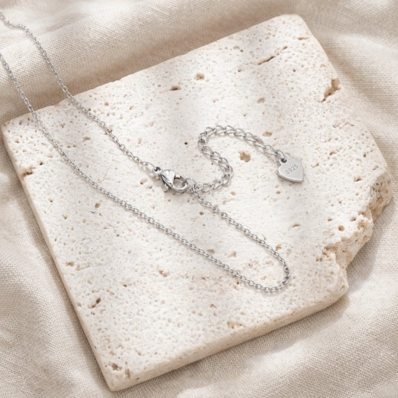 Naszyjnik łańcuszek damski splot ankier 50 cm srebro próba 925