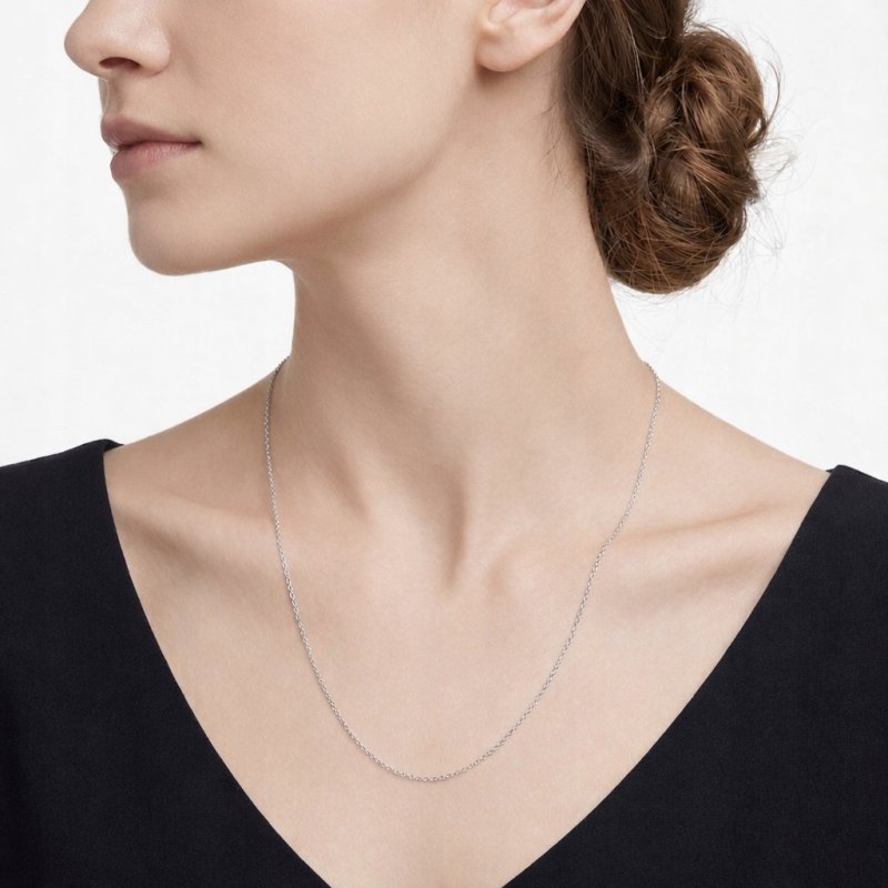 Naszyjnik łańcuszek damski splot ankier 50 cm srebro próba 925