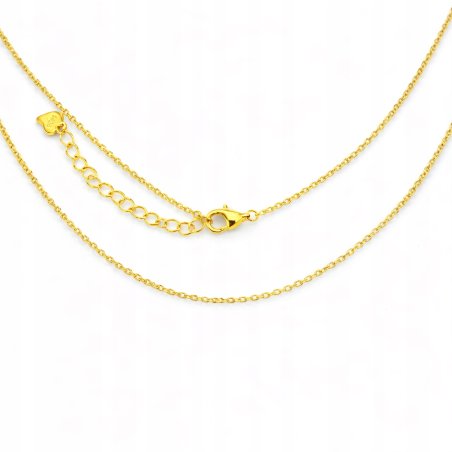 Naszyjnik pozłacany łańcuszek damski splot ankier 50 cm srebro próba 925