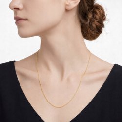 Naszyjnik pozłacany łańcuszek damski splot ankier 50 cm srebro próba 925