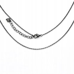 Srebrny naszyjnik łańcuszek damski rodowany ankier 50 cm srebro próba 925