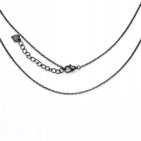 Srebrny naszyjnik łańcuszek damski rodowany ankier 50 cm srebro próba 925