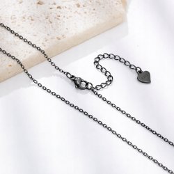 Srebrny naszyjnik łańcuszek damski rodowany ankier 50 cm srebro próba 925