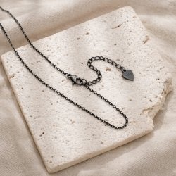 Srebrny naszyjnik łańcuszek damski rodowany ankier 50 cm srebro próba 925