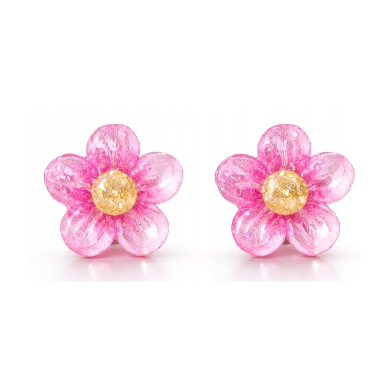 Srebrne kolczyki kwiatki stokrotki srebro 925 dla dziewczynki sztyfty