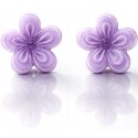 Srebrne kolczyki kwiatki lawendowe srebro 925 dla dziewczynki sztyfty