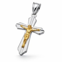 Srebrny łańcuszek z krzyżykiem dla chłopca naszyjnik komunia srebro