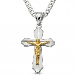 Srebrna pancerka łańcuszek krzyżyk dla chłopca komunia srebro 925 50 cm