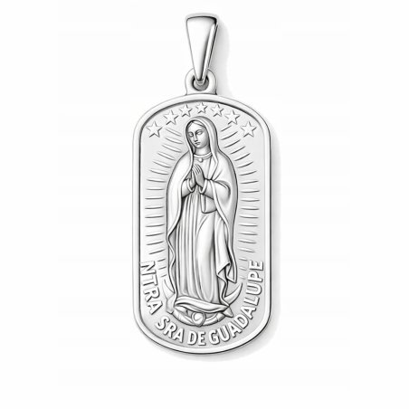 Srebrna zawieszka wisiorek matka boska z guadelupy na komunia srebro 92