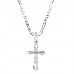 Naszyjnik srebrny krzyż komunia chrzest srebro 925