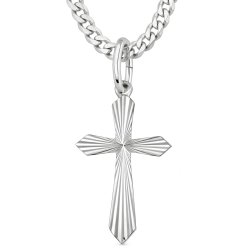 Naszyjnik srebrny krzyż komunia chrzest dla chłopca srebro 925
